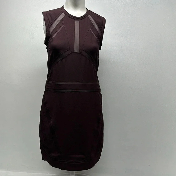 Iro Flood Dress Sleeveless Mini Sheath Sheer Panel Accents Silk Purple Size 4 - Picture 1 of 10
